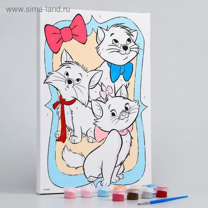 Картина по номерам для детей Друзья, 20&times;30 см, &laquo;Кошечка&raquo;