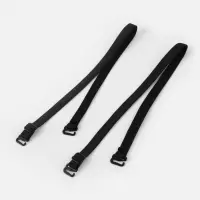 Лямки для бюстгальтера, текстильные, 1 см, 37 см, пара, чёрные