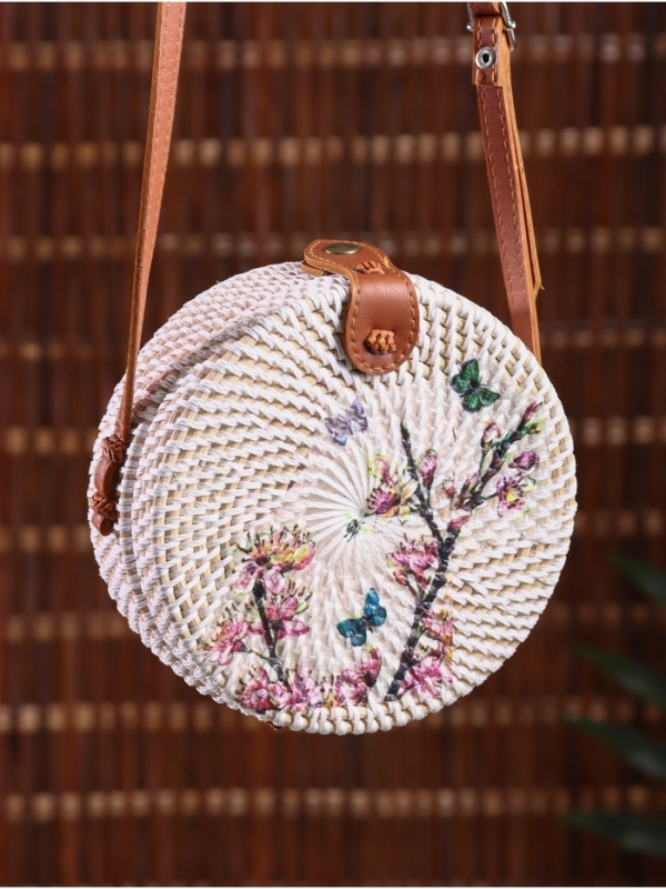 Сумка плетеная ротанг "Бабочка", 15х6х60 см