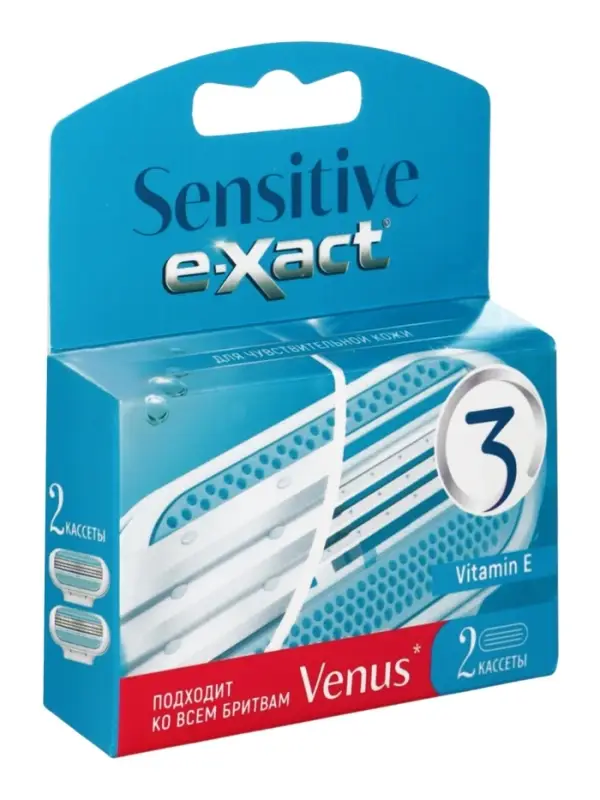 Кассеты женские E-Xact 3 лезвия, 2 шт.