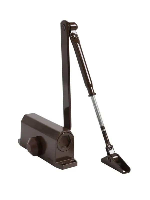 Доводчик дверной ТУНДРА d=40BR, до 40 кг, коричневый