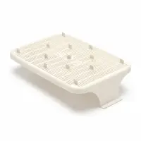 Туалет с бортом и сеткой, 45&times;34&times;15 см, белый, бирюзовый