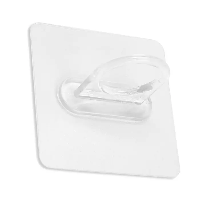 Держатель с клейкой поверхностью ТУНДРА, d=25 мм, 68×68 мм, прозрачный