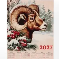 Календарь 2027, настенный, А1 &laquo;Ретро&raquo;