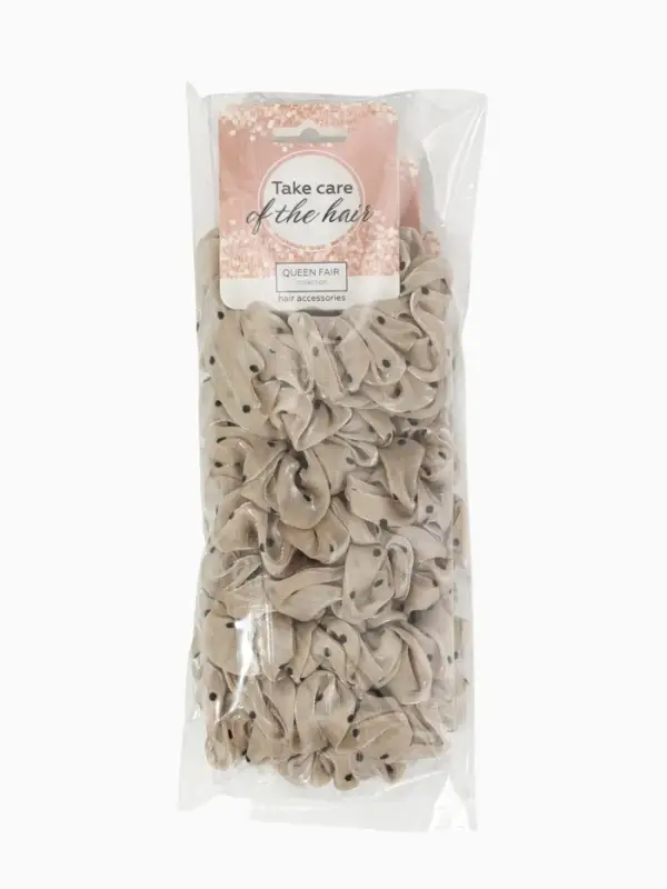 Резинка для волос Резинка для волос "Летиция" (набор 2 шт) 7 см, бежевый