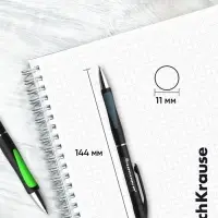 Ручка шариковая ErichKrause. Megapolis Concept, автоматическая, чёрный стержень, узел 0.7 мм, резиновый упор, МИКС