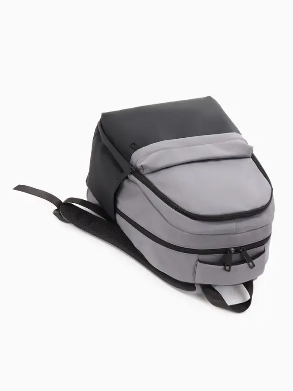 Рюкзак городской, 2 отделения, 3 кармана, водонепроницаемое дно, 27&times;14&times;39 см, серый