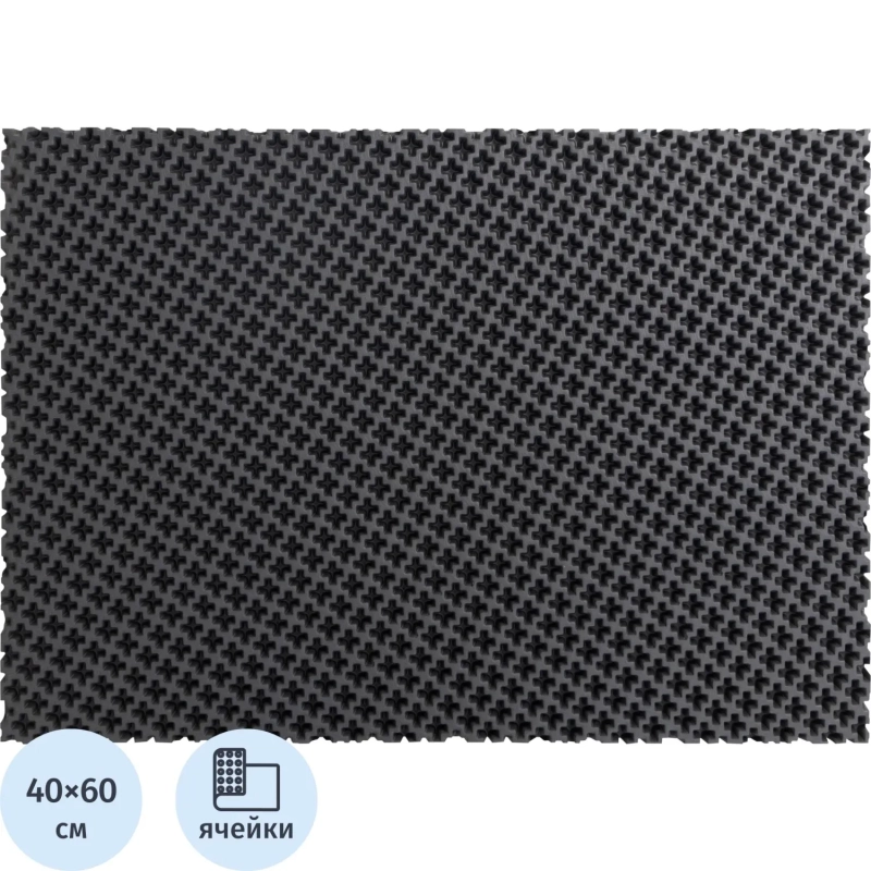 Коврик входной универсал 60x40x1,1 рис.Кросс ЭВАсерый_УК060040/УК-К/060040