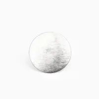 Основа для броши/значка круглая, (набор 5 шт.), площадка 2 см, цвет серебро
