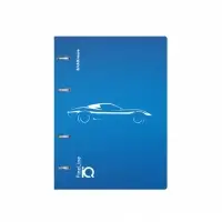 Тетрадь на кольцах, 100 листов в клетку, ErichKrause IQ FineLine Mirage, пластиковая обложка, блок офсет 100% белизна, МИКС