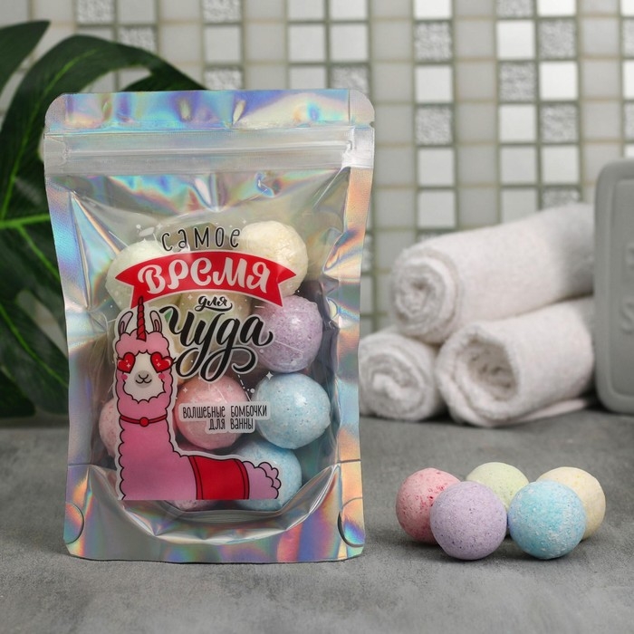 Подарочный набор косметики «Самое время для чуда», бомбочки для ванны, 10 х 10 г, BEAUTY FOX Подарочный набор косметики «Самое время для чуда», бомбочки для ванны, 10 х 10 г, BEAUTY FOX