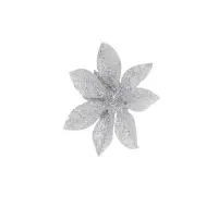 Ёлочные игрушки 6 шт. &laquo;Зимнее волшебство. Цветы пышные - блеск&raquo; пластик, 5&times;5 см, МИКС