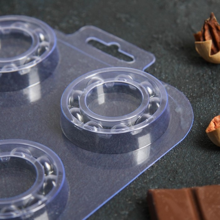 Форма для шоколада и конфет «Подшипник мини», пластик, прозрачная Форма для шоколада и конфет «Подшипник мини», пластик, прозрачная