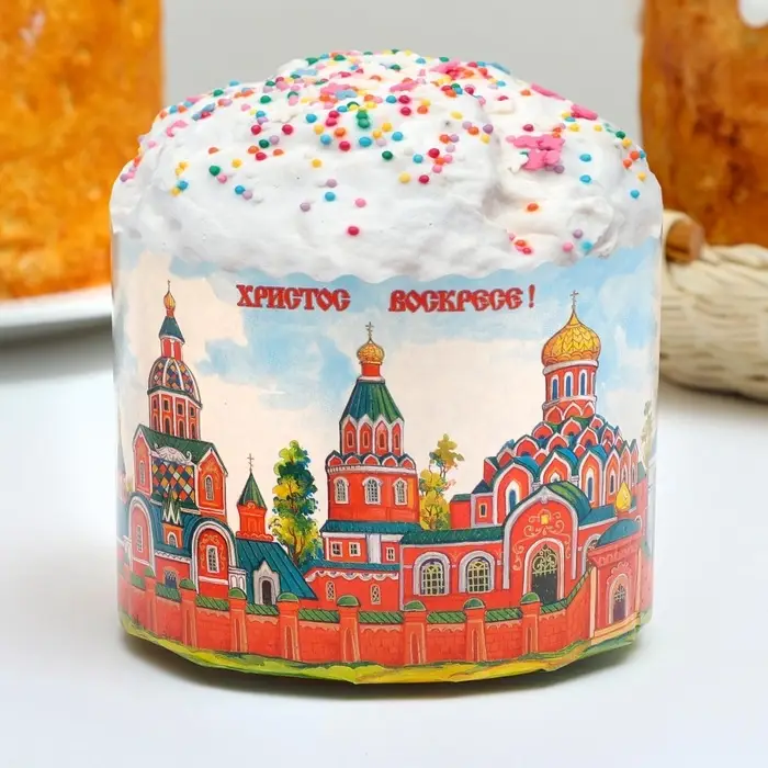 Форма бумажная для кулича Деко-про &laquo;Кремли&raquo;, 11&times;8.5 см, МИКС