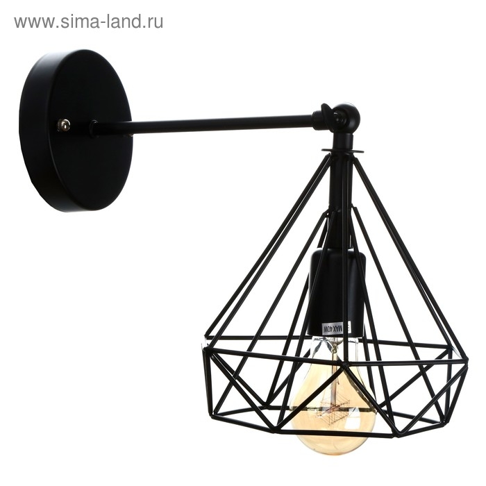 Бра Бра "Блум" 1х40Вт E27 черный 25x20x25 см.
