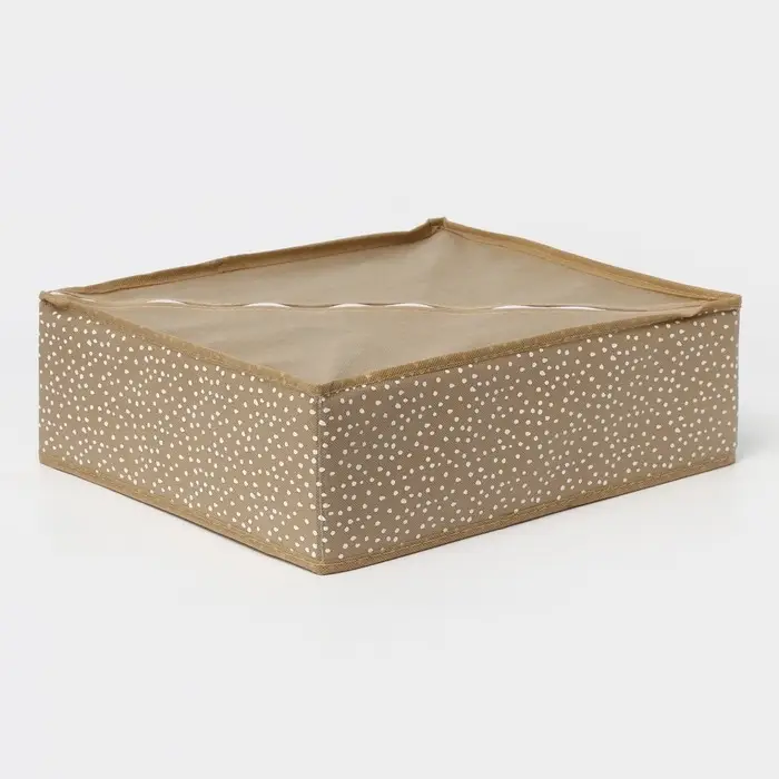 Органайзер для хранения белья Доляна Points, 18 ячеек, 35&times;30&times;12 см, бежевый