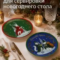 Набор круглых плоских тарелок &laquo;Зимняя сказка&raquo;, 20 и 23 см