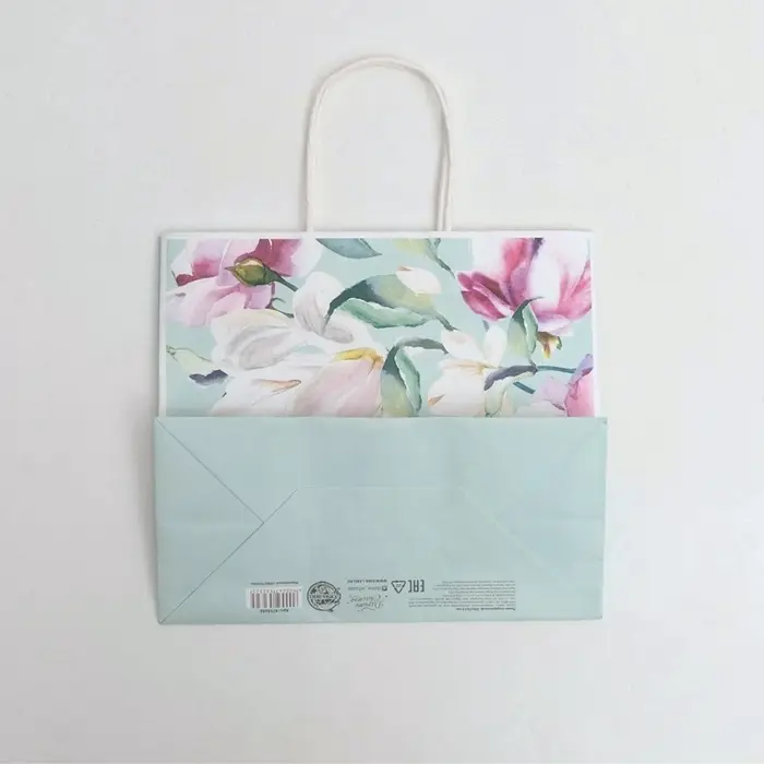 Пакет подарочный крафтовый, упаковка, &laquo;Present&raquo;, 25&times;22&times;12 см