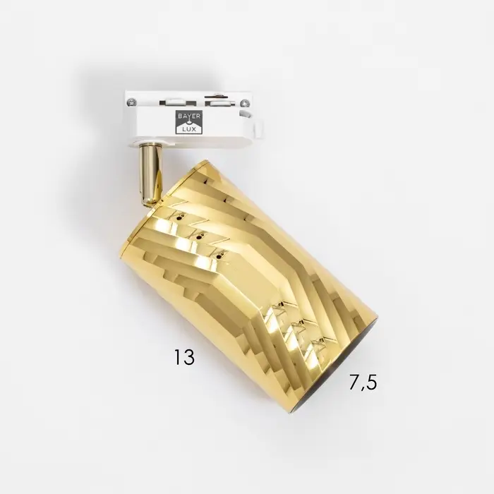 Светильник трековый BayerLux Simple &laquo;Алисер&raquo; GU10, 220 В, 7.5&times;7.5&times;20 см, золото