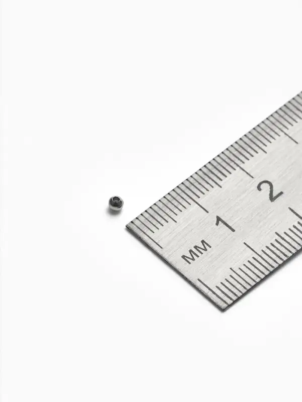 Кримп (зажимная бусина) СМ-378 (набор 30 шт.), 2.4 мм, цвет серебро