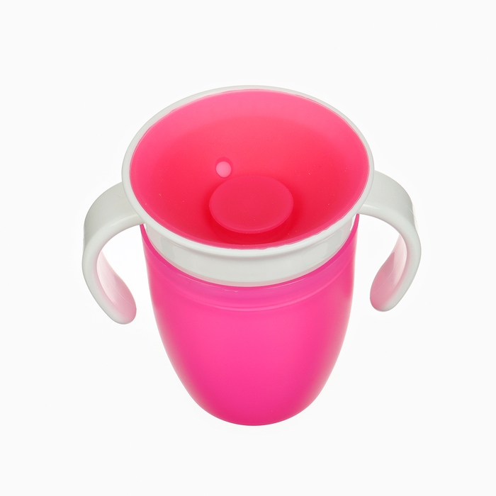 Поильник - непроливайка детский тренировочный «360°», 240 мл., с ручками, цвет бирюзовый