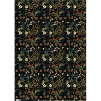 Бумага упаковочная FLORA.ЛЕСНЫЕ ЯГОДЫ, 50 х 70 см (4 листа), 2-794/02