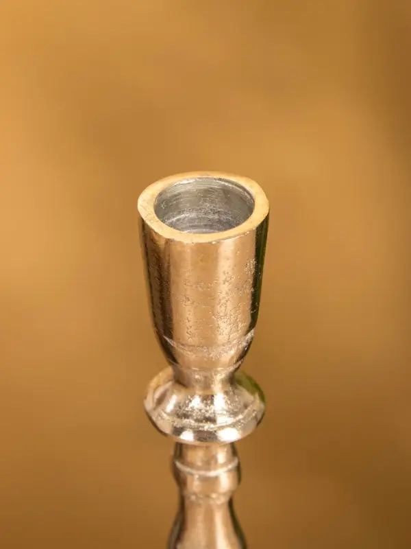 Подсвечник Подсвечник "Зима" 7,5х7,5х17 см, алюминий, цв. серебро