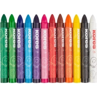 Мелки восковые 12цв трехгранные KRAYONES Kores 33101.02