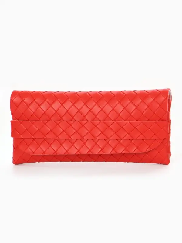 Футляр для очков &laquo;Косичка&raquo;, 16.8&times;2.8&times;7.8 см, красный