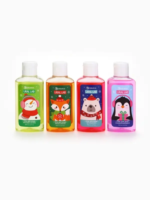 Гель для душа новогодний, аромат: морозный арбуз, 100 мл, Ural Lab