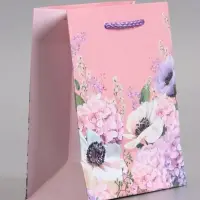 Пакет подарочный ламинированый "Счастье" 11,5 х 14,5 х 6,5 см