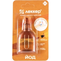 Йод спиртовой раствор 5%&nbsp; Леккер кисточка 20мл 40шт/уп