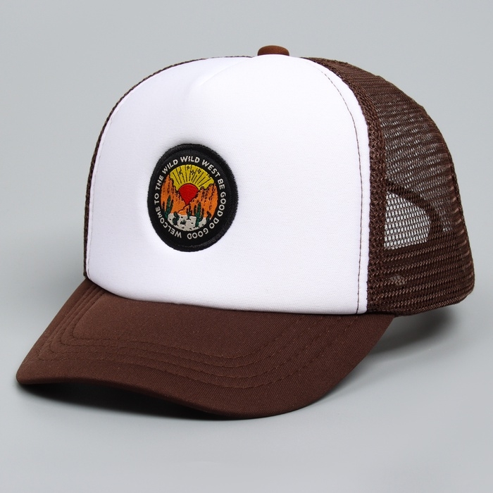 Кепка детская для мальчика Wild west, цвет коричневый, р-р 52-54, 5-7 лет Кепка детская для мальчика Wild west, цвет коричневый, р-р 52-54, 5-7 лет