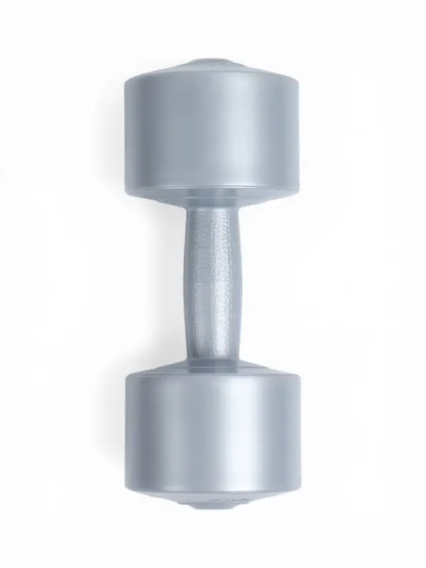 Гантели виниловые, 2 шт., 3 кг, серебристый металлик