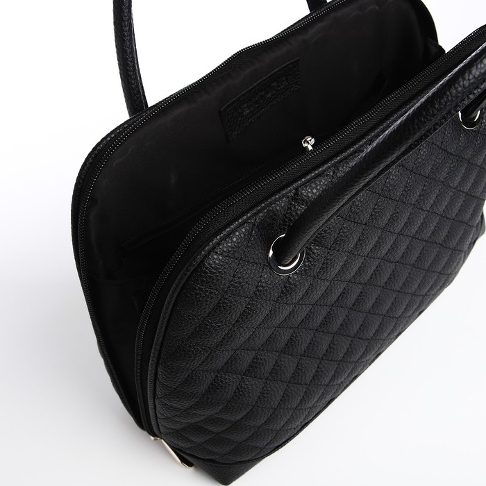 Сумка женская TEXTURA, тоут, средний размер, цвет чёрный