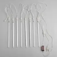 Гирлянда &laquo;Сосульки&raquo; 2.5&times;0.3 м, IP65, прозрачная нить, 192 LED, свечение синее с эффектом стекания, 12 В