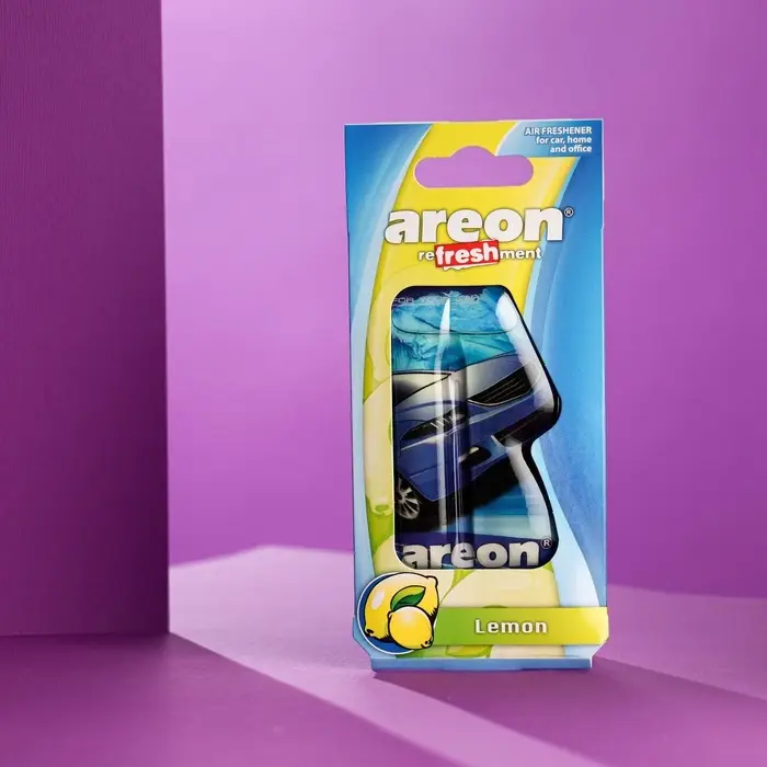 Ароматизатор на зеркало Areon Refreshment гелевый, лимон