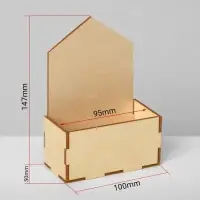Подставка под открытки 1 ячейка, 10&times;5&times;15 см, толщина 3 мм, цвет бежевый