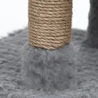 Домик-когтеточка, 53&times;35&times;65 см, квадратный, 2 уровня, серый