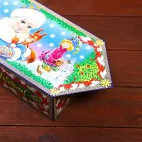 Подарочная коробка «Дед Мороз и Снегурочка» 26×14×7 см