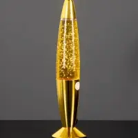 Лава - лампа RISALUX &laquo;Золотая ракета&raquo;, Е14-R39, 30 Вт, от сети 220 В, золотистая, 8.5&times;8.5&times;34.5 см