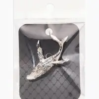 Брошь &laquo;Кит морской&raquo;, цвет серебро
