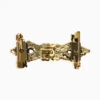 Зажим для кардигана "Ажур", х, цвет коричневый в чернёном золоте