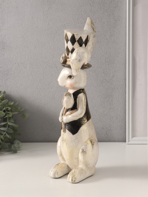 Сувенир полистоун Сувенир полистоун "Зайчик в цилиндре" 9х14х38 см