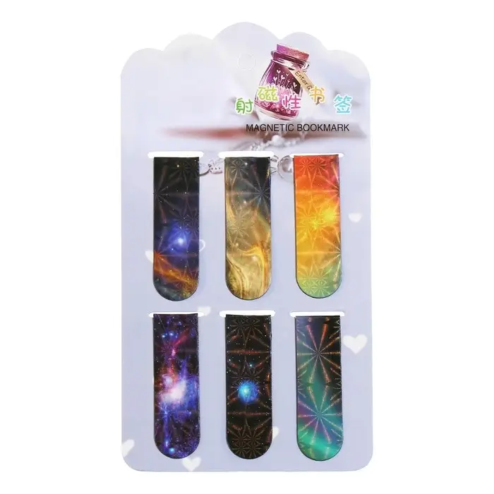 Набор магнитных закладок для книг Calligrata 6 штук, Набор магнитных закладок для книг Calligrata 6 штук, "Вселенная", МИКС