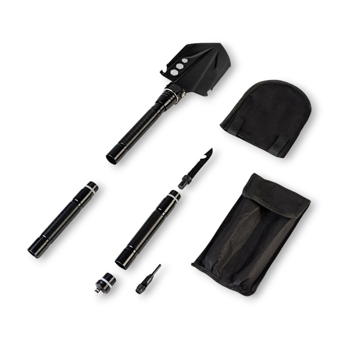 Лопата многофункциональная 9в1 в чехле, 67 см, черная Лопата многофункциональная 9в1 в чехле, 67 см, черная