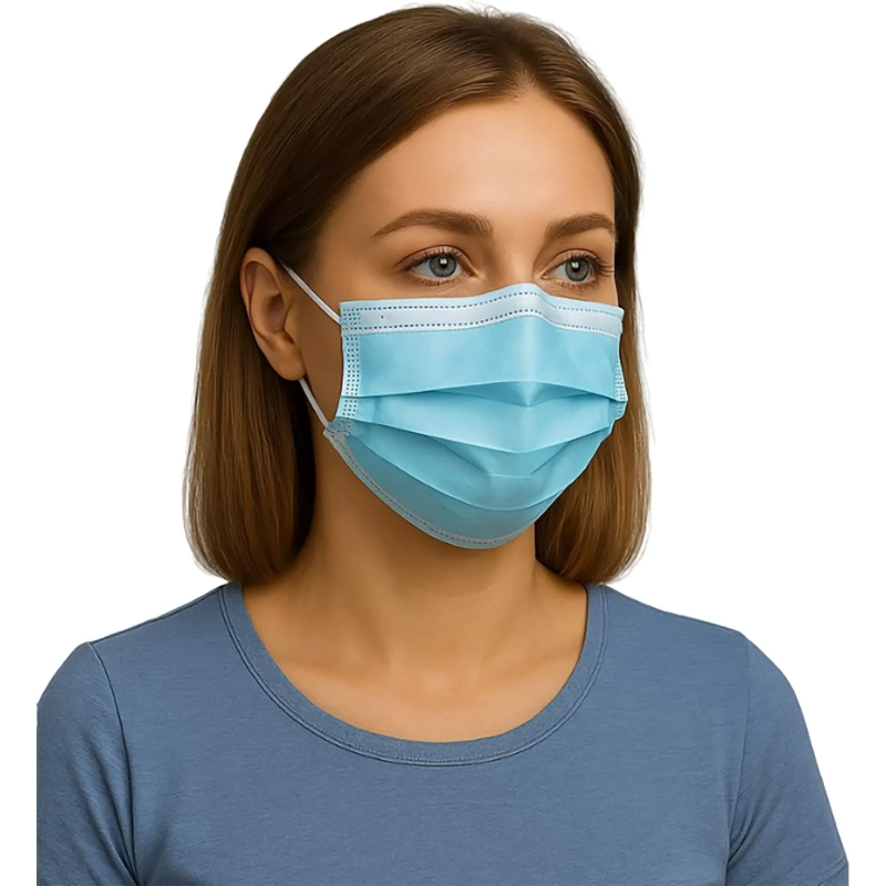 Маска 3-х слойная медицинская защитная по ГОСТ Р58396-2019 50шт/уп