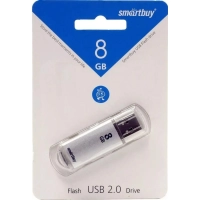 Флеш-память Smartbuy V-Cut, 8Gb, USB 2.0, сереб, SB8GBVC-S