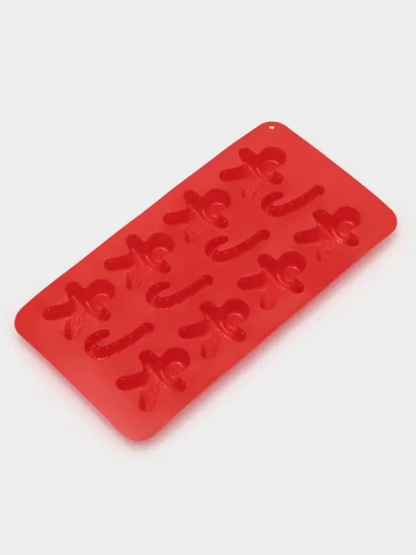 Форма для конфет и шоколада новогодняя Доляна &laquo;Карамельное чудо&raquo;, силикон, 21&times;10 см, 12 ячеек (3.5&times;3.5 см), красная