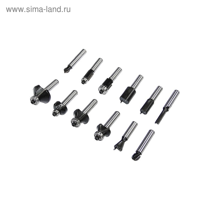 Сверла-фрезы VERTO 60H010, по дереву, набор 12 шт., хвостовик 8 мм Сверла-фрезы VERTO 60H010, по дереву, набор 12 шт., хвостовик 8 мм